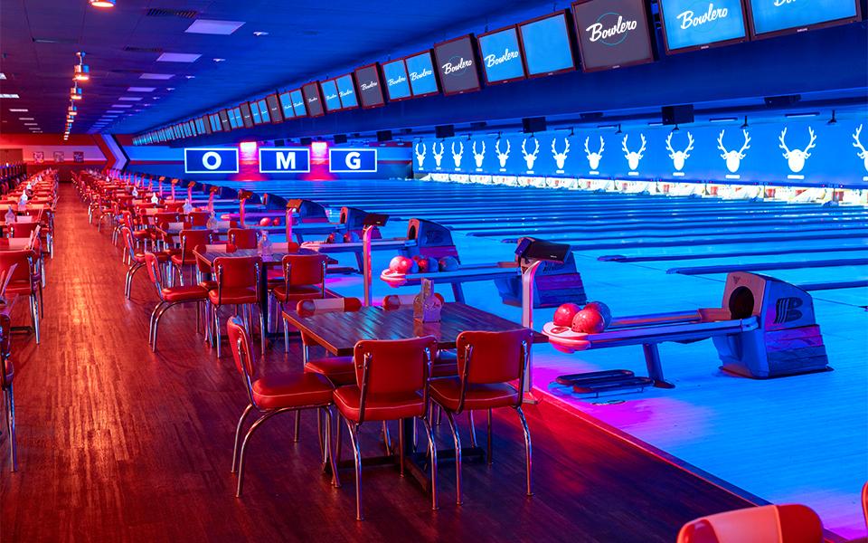 Bowling lanes and tables