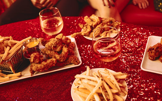 holiday food sitting on a table